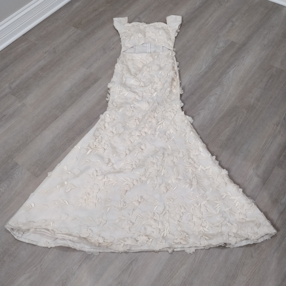 Prom dress custom cream floral JANE.X Emma - Picture 4 of 17
